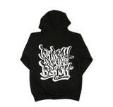 Embroidered Logo Hoodie: Black