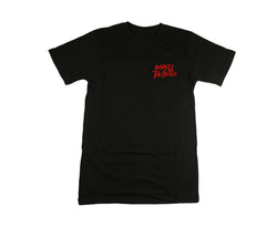 Embroidered Logo Tee: Black/Red
