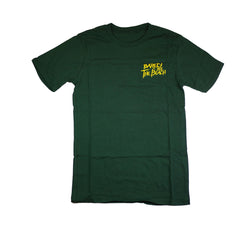 Embroidered Logo Tee: Forest/Yellow